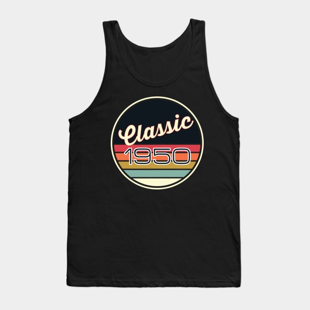 Classic 1950 Birthday Celebration 70 year gift Tank Top by Designtigrate